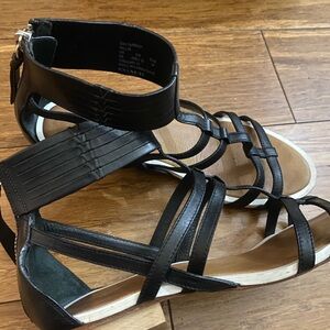 Coach Black Strappy Sandals